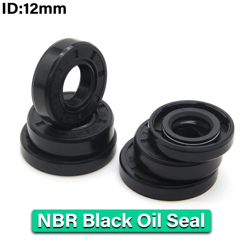 

2/5/10pcs NBR Oil Seal ID 12mm TC-12*19/20/21/22/23/24/25/26/28/30/32/35*5/6/7/8/10 Nitrile Rubber Shaft Double Lip Gasket