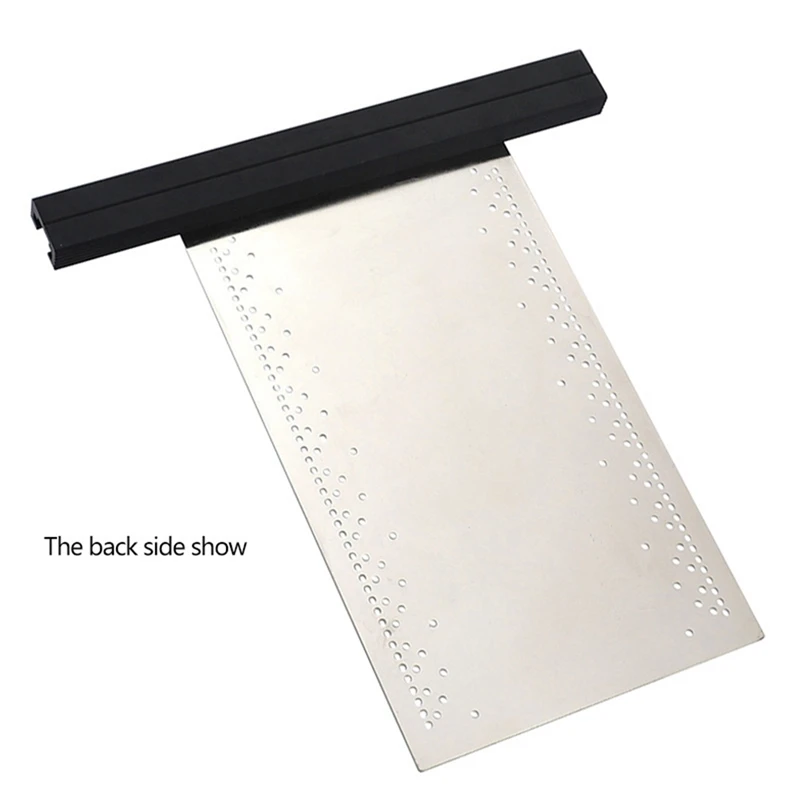 English Hole Ruler Stainless Steel With Base Multifunctional Woodworking Marking Ruler DIY Marking Tenon And Mortise Easy To Use