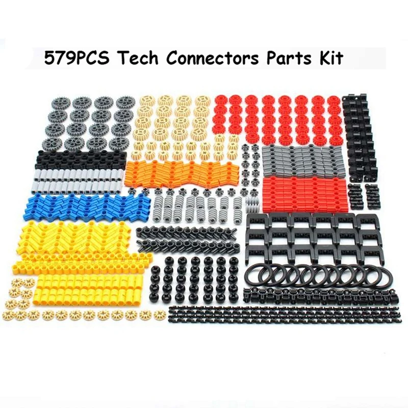 579 Stuks Moc Bulk Technische Onderdelen Liftarm Bricks Set As Connector Gear Tank Link Kettingsporen 3711 57518 Bouwstenen