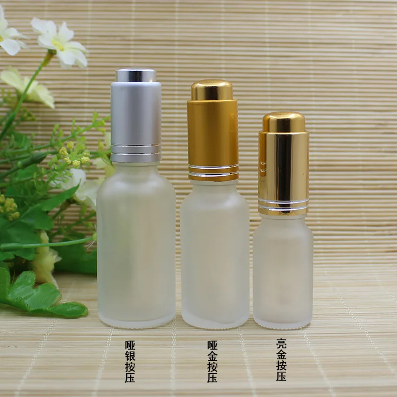 5ml clear/blue/green/brown glass bottle silver pump dropper essential oil serum moisture liquid sample skin care cosmetic pack