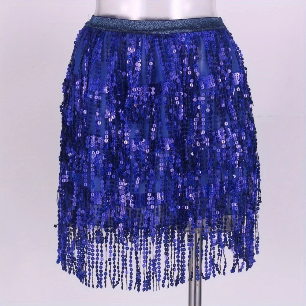 

Fringe Beaded Belly Dance Skirt for Women Party Performance Costume