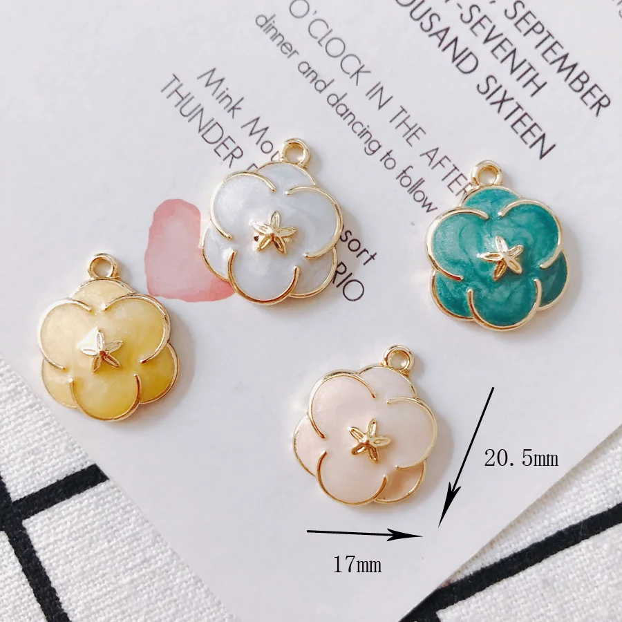 6pieces/lot DIY round  Alloy flowerearring Jewelry Accessories pendant earring Supplies