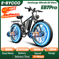 E-BYCCO EB7 Pro Electric Bicycle 3000W Dual Motor 52V23AH Battery Off-Road Electric Bike 26*4.0\