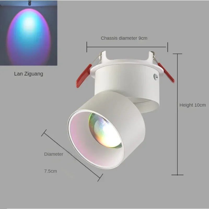 Opbouwspots Verstelbare hoek Ingebouwde entree Tentoonstellingshal Sfeerverlichting Zonsondergangnet Rode lichten downlight