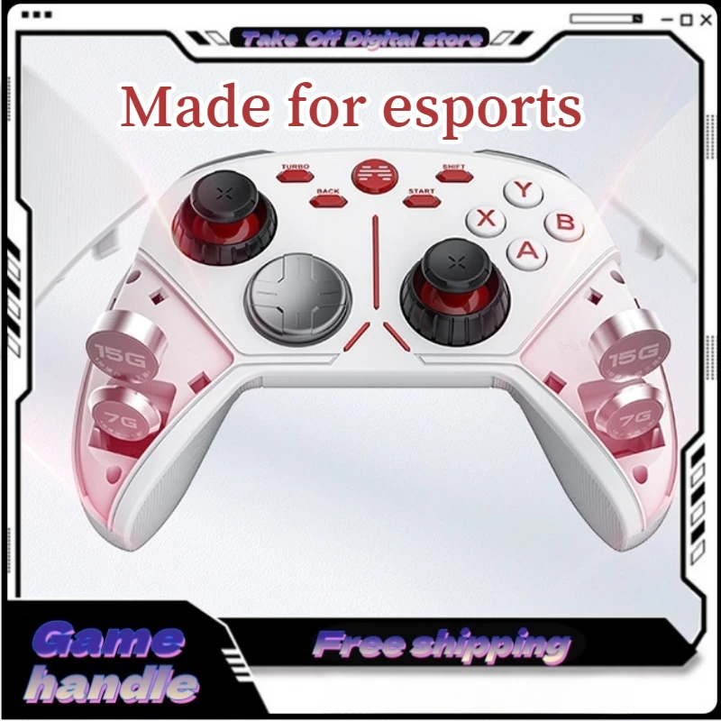 Wireless Gamepad Bluetooth 5.0 Hall Linear Trigger Elite Mechanical Key 4 Key Macro Mapping Low Latency Entertainment Leisure