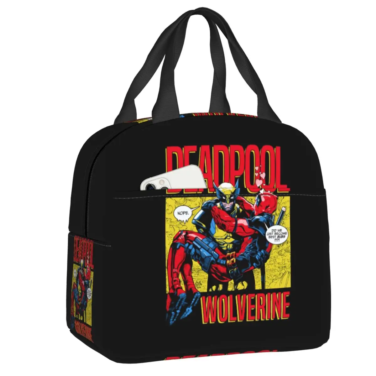 

Изолированная сумка для обеда Wolverine Deadpool для школы, герметичный холодильник-холодильник, термобокс для бенто, женские и детские сумки-контейнеры для еды