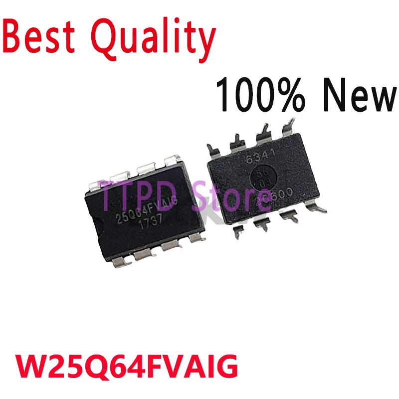 1/PCS New Original W25Q64FVAIG 25Q64FVAIG DIP-8 Motherboard BIOS Chip In Stock