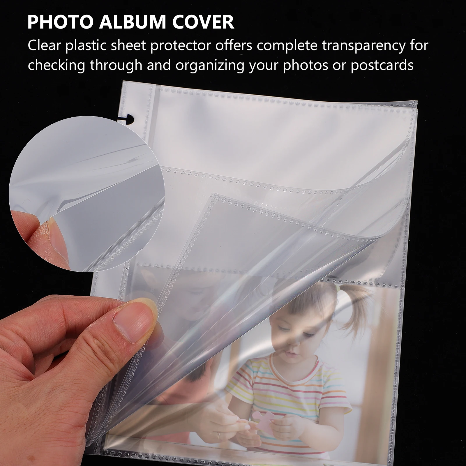 

25 pcs Photo Album Replacement Sleeves Transparent Multipurpose Refill Covers For Postcards Photos Dustproof Moisture