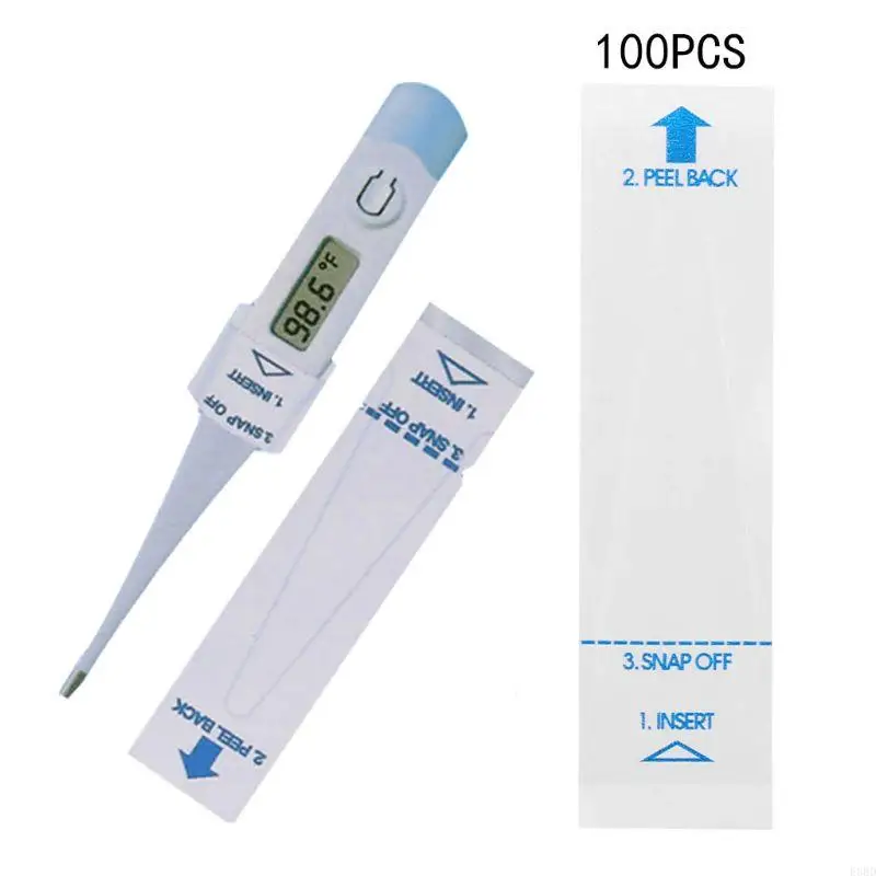 

652F 100PCS Digital Probe Covers Universal Disposable Protector for Accurate Sanitary , Rectal and Underarm