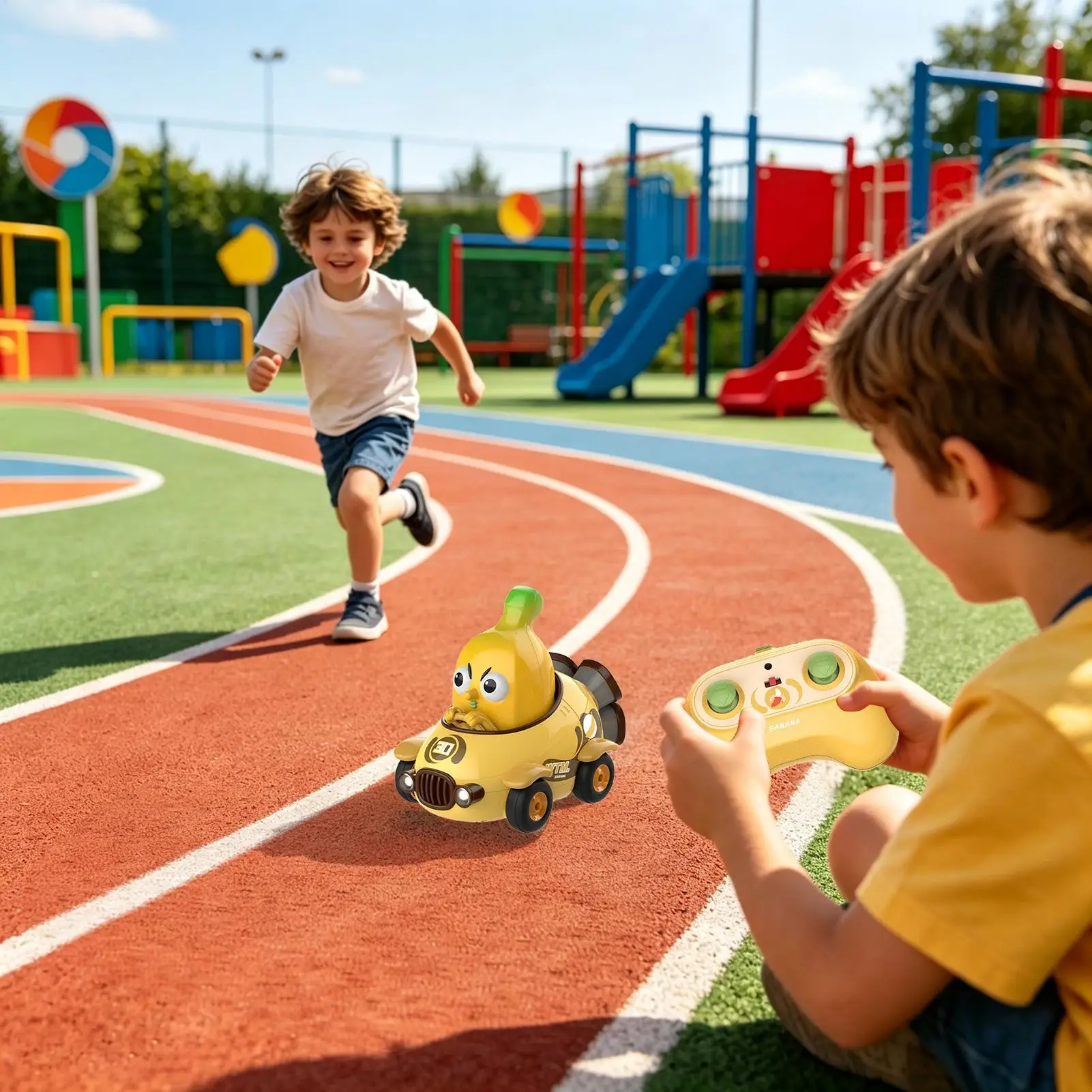 RC Cars Fruit Shape 360 Rotation Vehicle Toys With Light Vehicle Model Toy For Boys Girls Preschoolers Home Apartment Living