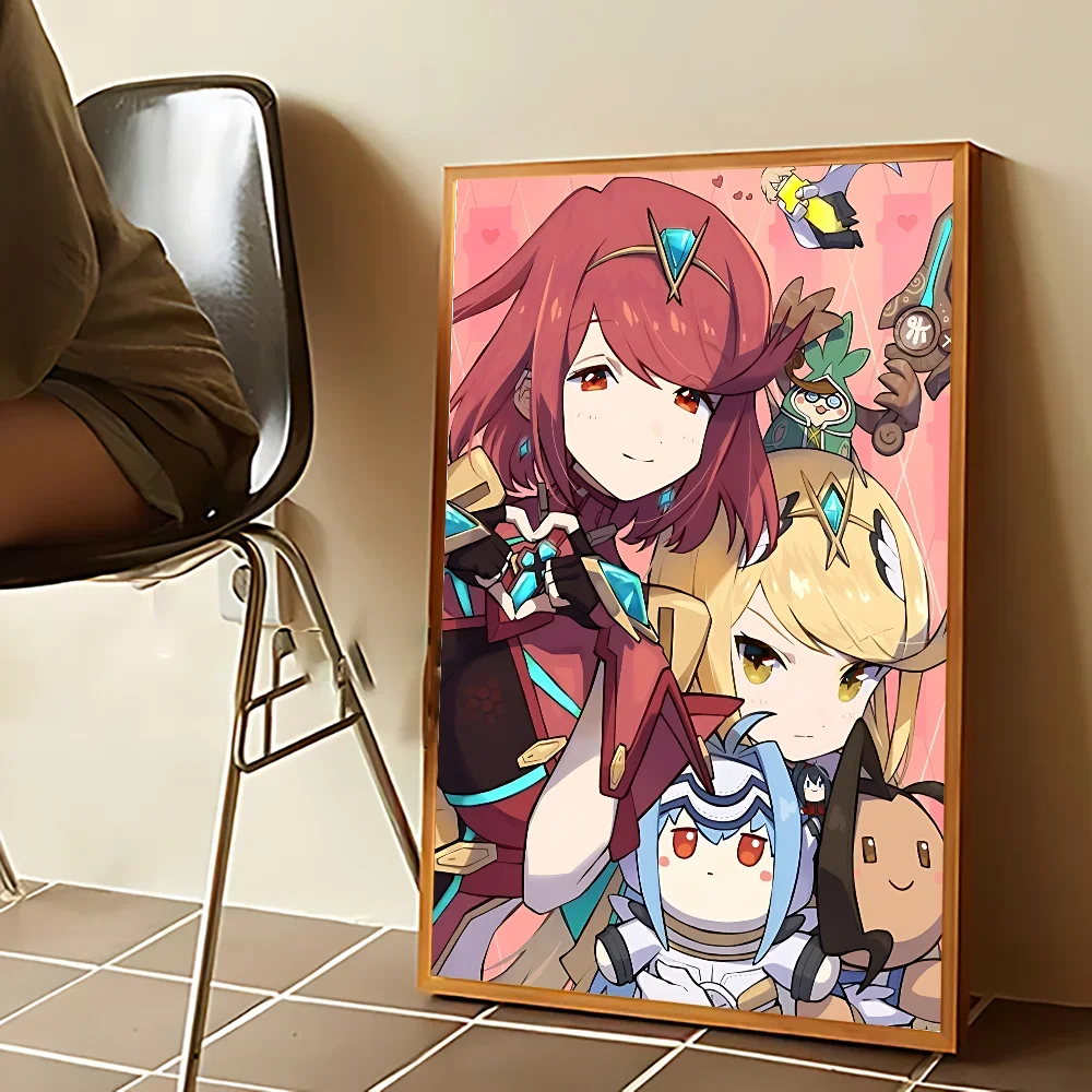 Xenoblade Chronicles 2 Pyra أنيمي المشارك كرافت نادي بار ورقة خمر الملصقات جدار الفن اللوحة غرفة نوم دراسة ملصقات
