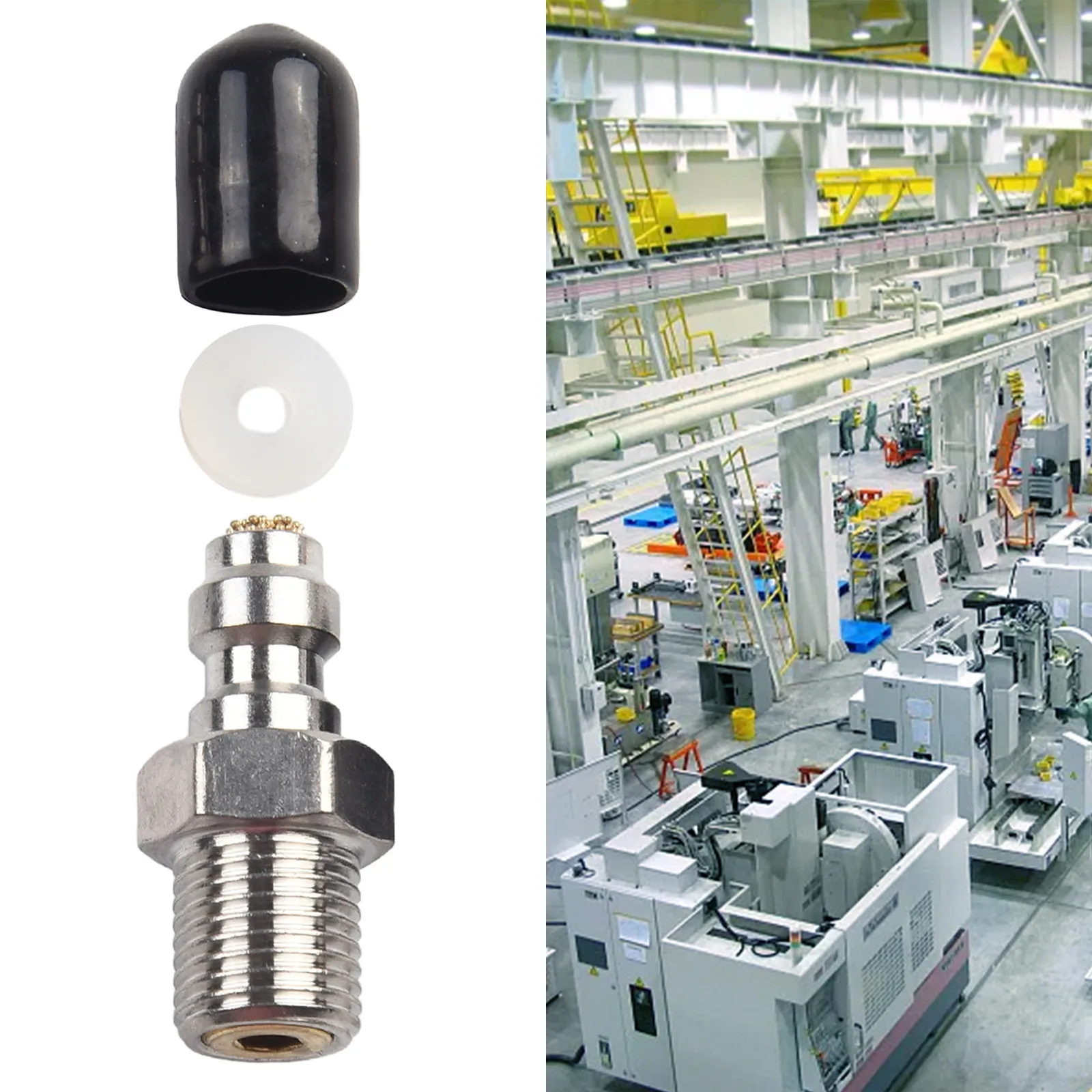 1PCS 8mm Quick Connect Check Valve with Filter M10*1 Stainless Steel Male Fitting for High Pressure Pumps Industrial Use