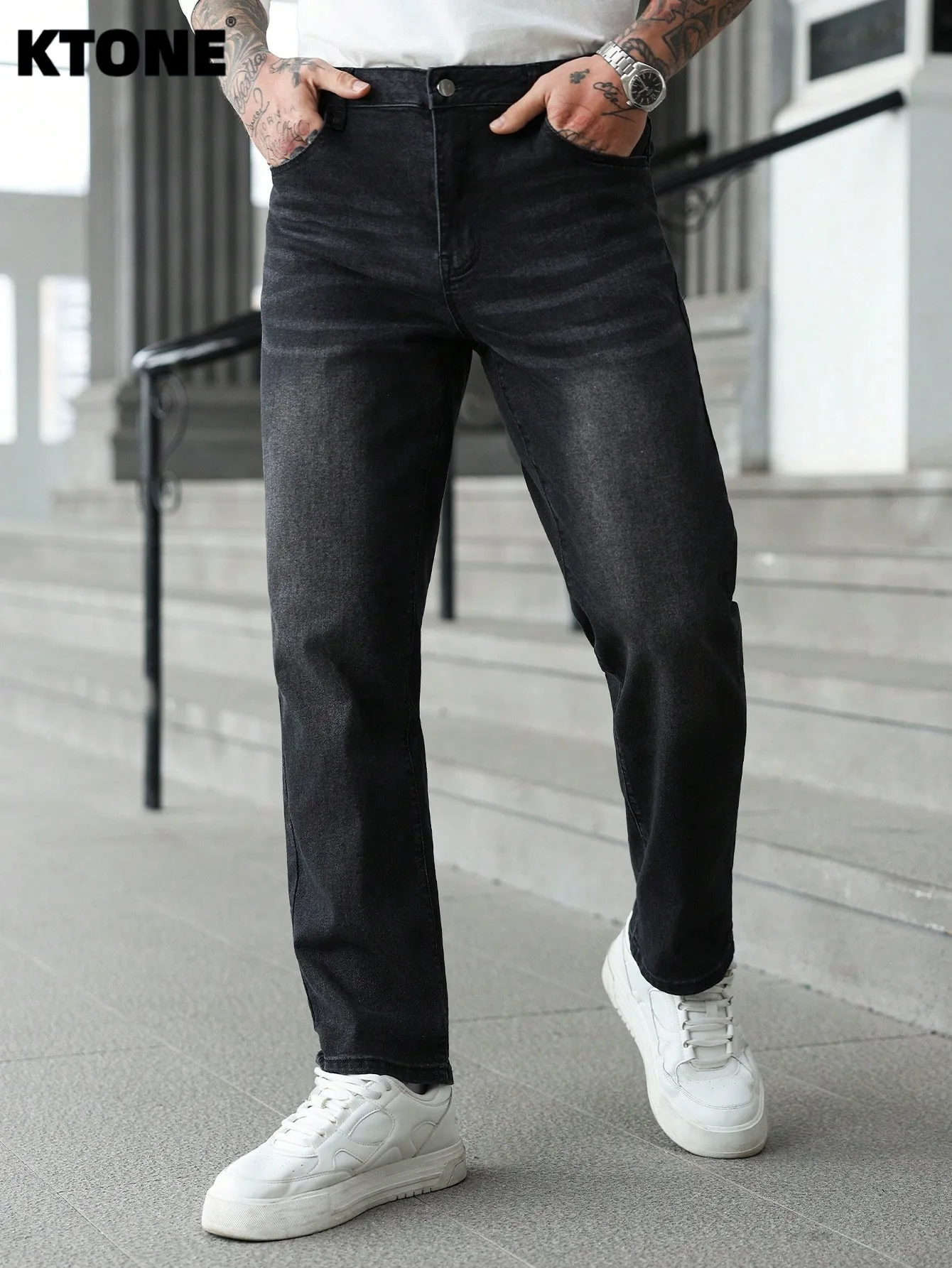 

Men's Black Slim Jeans Pants Y2K Original Drip Fashion Casual Denim Trousers No accessories or belts included