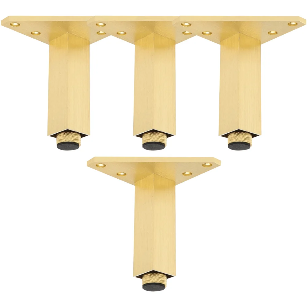 

4pcs Aluminum Alloy Furniture Legs Adjustable Height Cabinet Supports Metal Table Feet Replacement for Dresser Sturdy Durable