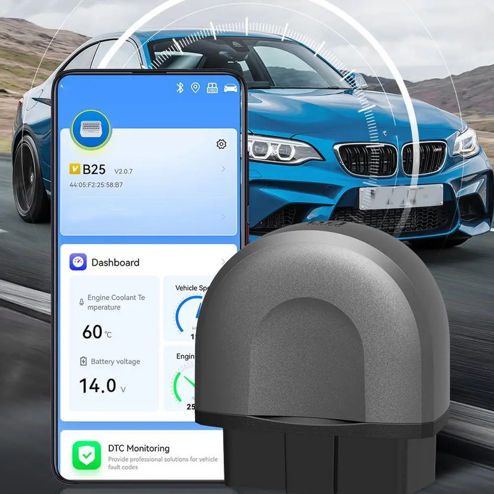 

Bluetooth-совместимый сканер 5.0 V1.5 On-BD2 On-BDII, автоматический диагностический инструмент, считыватель кодов неисправностей автомобиля, диагностический сканер автомобиля