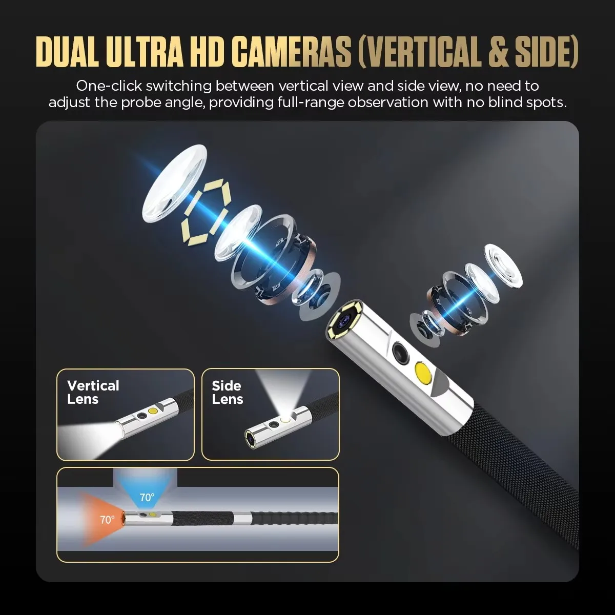 AUTOOL SVB403 Dual Camera Video Borescope Automotive Industrial Endoscope Inspection Camera