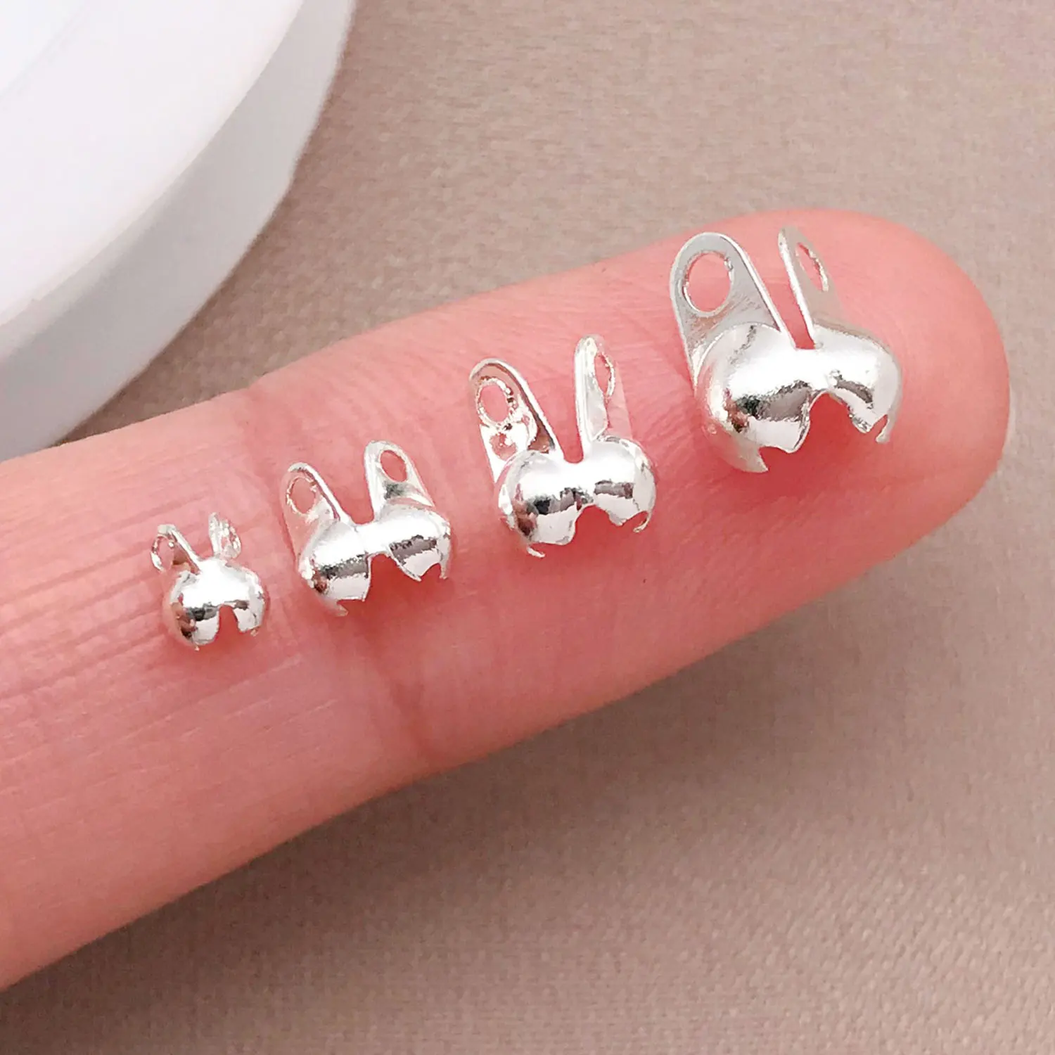 Mix 30 Pieces of 18K Copper Plated Genuine Golden Thick Silvery White Golden Side Clasps, DIY Jewelry Making Accessories image 4