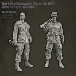 50MM YUFAN MODEL Resin soldiers model figure kits DIY resin kit European soldier self-assembled (2 soldiers) YFWW-2237/3D