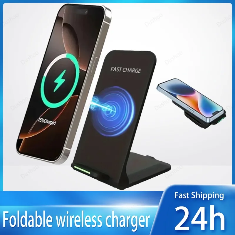 Estação de Carregamento Sem Fio 15W com Suporte para Fone de Ouvido e Celular, Carregador Rápido para iPhone 17-12 Pro Max, Samsung S24 e Xiaomi