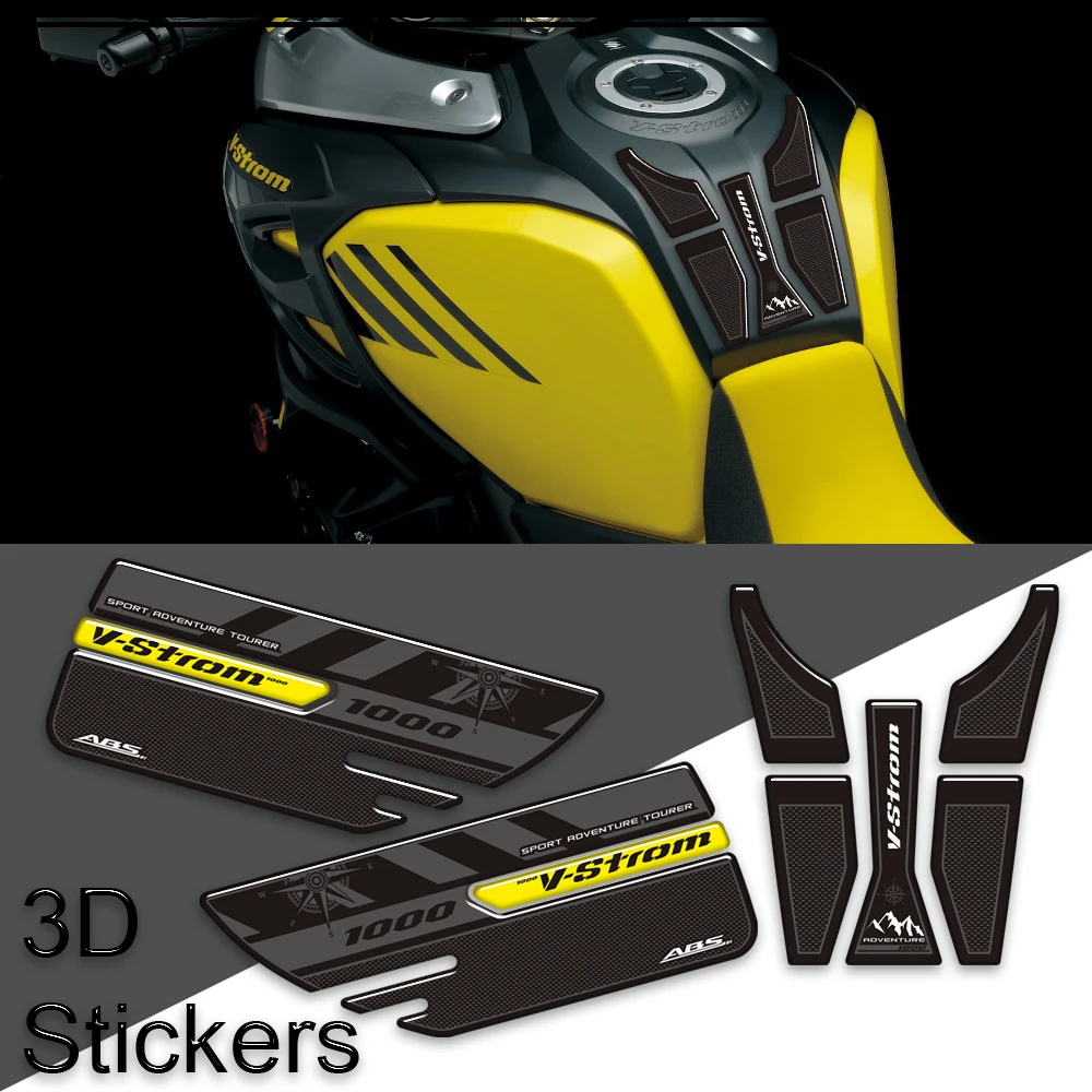 2015 2016 2017 2018 2019 2020 Tank Pad Grips Gas Fuel Oil Kit Knee Stickers For Suzuki V Strom VStrom V-Strom DL 1000 XT DL1000