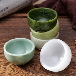Healing Natural Gemstones Crystal Bowl Real Jades Quartz Carved Tea Cup Aesthetic Raw Stone Living Room Decoration Ornament Gift