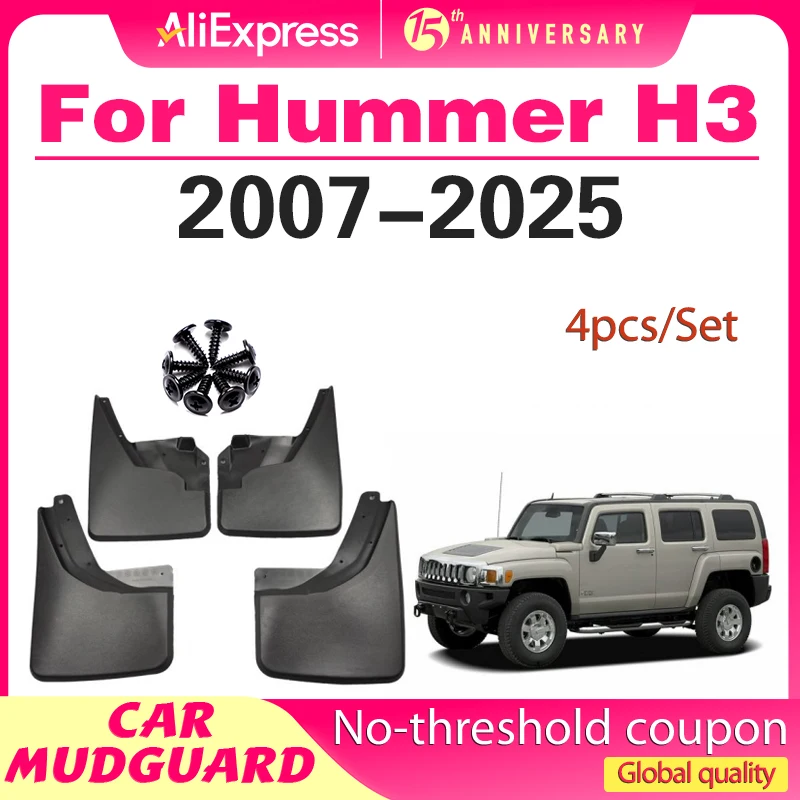 

For Hummer H3 2007-2025 2018 2019 2020 2021 2022 2023 2024 Fender Mudflaps Splash Guards Mudguards Mud Flaps car Accessories