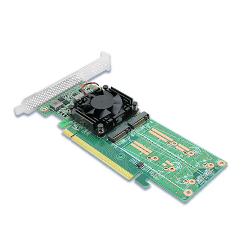 PCIe 3.0 X16 to 4x M.2 NVMe SSD Swtich Adapter Quad port Card for Servers-PE3162-4I-L