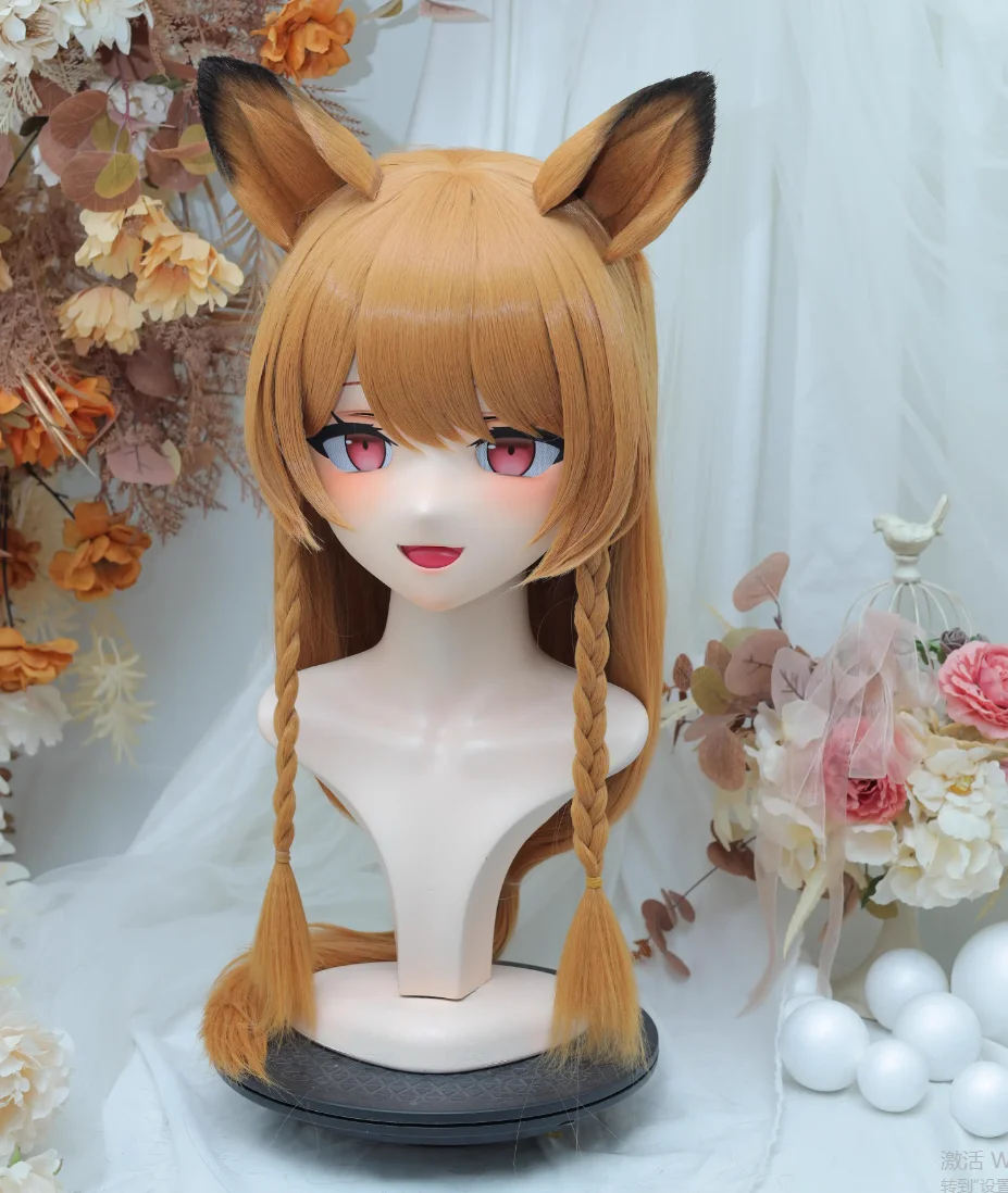 (NFD36--9) dostosuj całą głowę z zamkiem ładna kobieta/dziewczyna japońska postać Animego Kig Cosplay maska Kigurumi Crossdress Doll