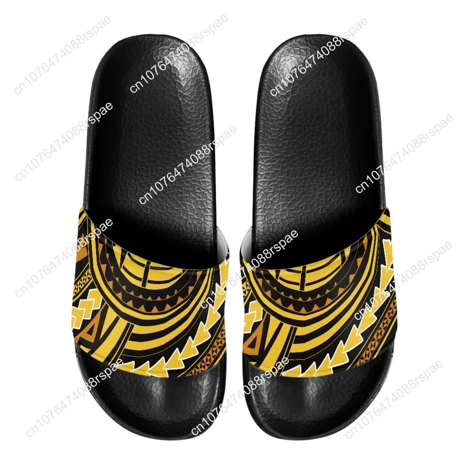 Polynesische Tribale Samoan Totem Tattoo Samoa Prints Mannen Buiten Slippers Zomer Strand Sandalen Dikke Zool Antislip Glijbanen Binnen