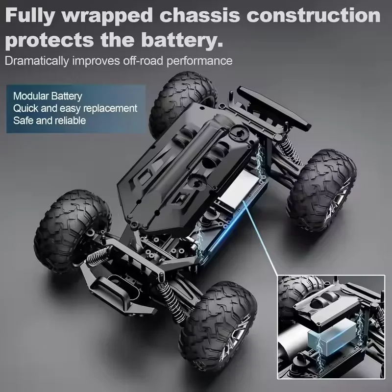 1:16 KF11 50 km/h sin escobillas 2,4G RC Drift Car IPX6 impermeable con luces LED 4WD eléctrico de alta velocidad vehículo de escalada de carreras de juguete