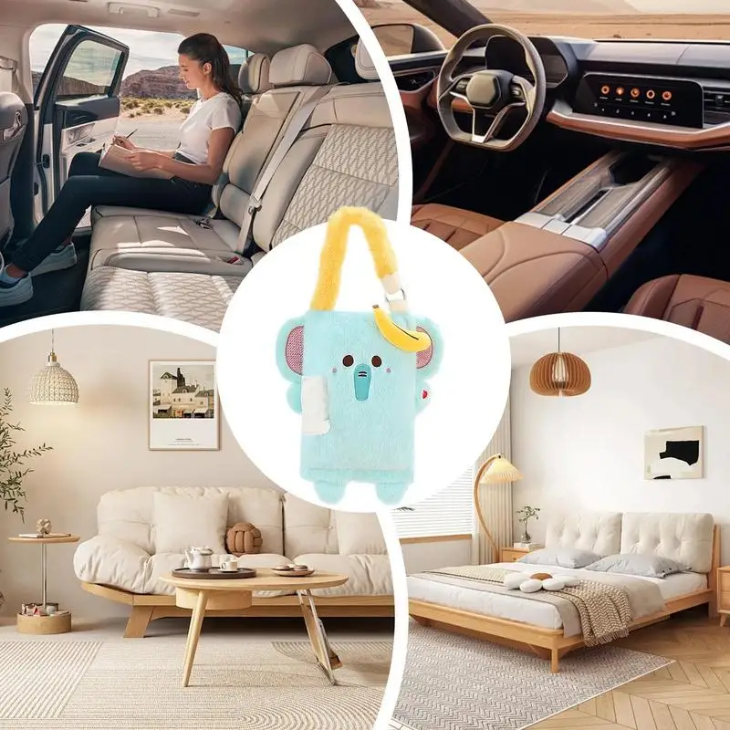 For Refer To Description Plush Car Tissue Box Creative Car Tissue Box Holder Car Napkin Box Portable Seatback Tissue Box Car