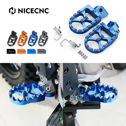 NICECNC RACING FOOT PEGS FOOTRESTS For Husqvarna TE300 FE450 TE FE FC 150 250 300 350 400 450 501 TC65 TC85 TC125 TC250 FS450