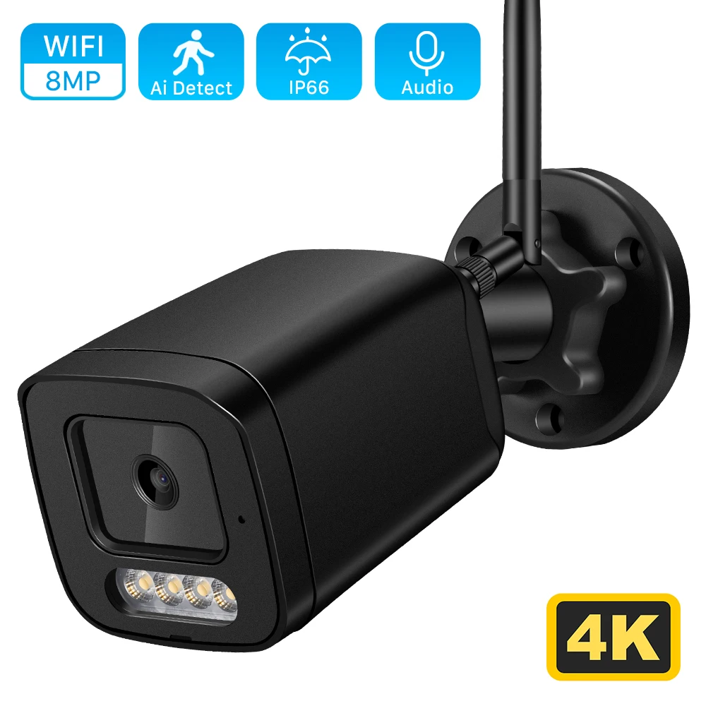 

ANBIUX 8MP Wifi камеры IP Открытый Ai человек обнаружения аудио 4MP 1080P HD IP камеры цветной инфракрасный ночного видения безопасности CCTV камеры