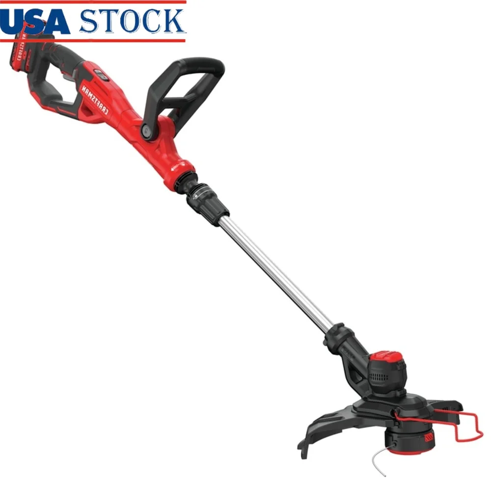 

20V Cordless String Trimmer Edger Kit 13 Inch High Efficiency Motor 2 Speed Automatic Line Feed Ergonomic Telescoping Pole