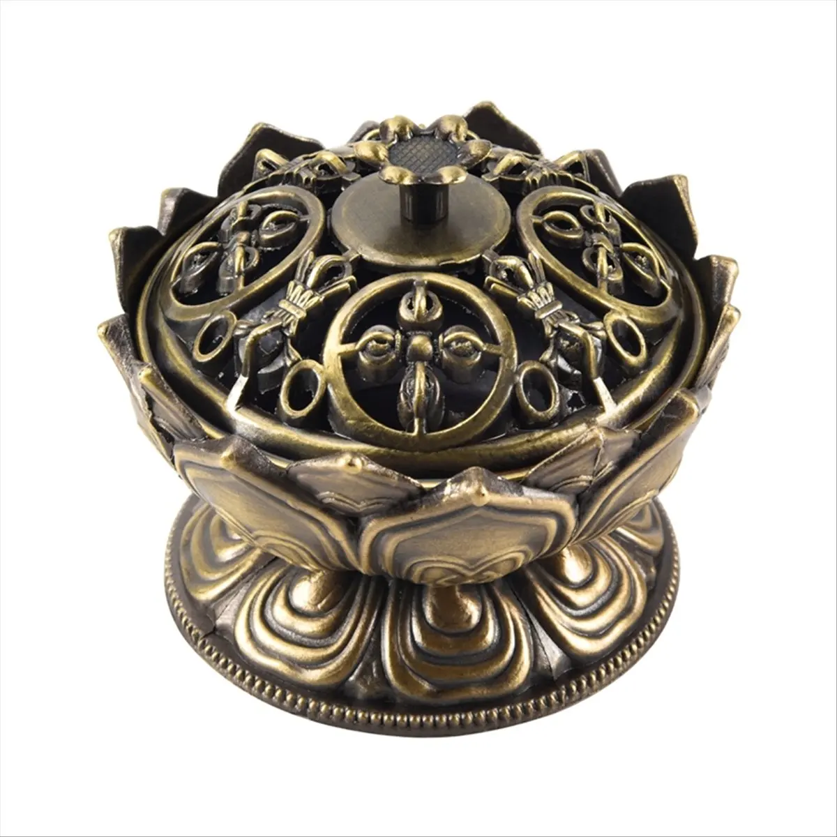 ABFW Buddha Incense Burner Lotus Flower Incense Holder Handmade Censer For Buddhist Home Office Decoration