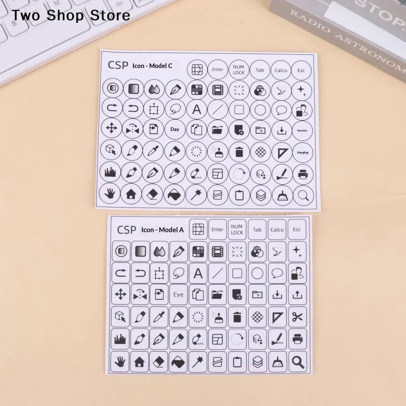 CSP Paint Shortcut Sticker for Clip Studio Digital Tablet Keyboards