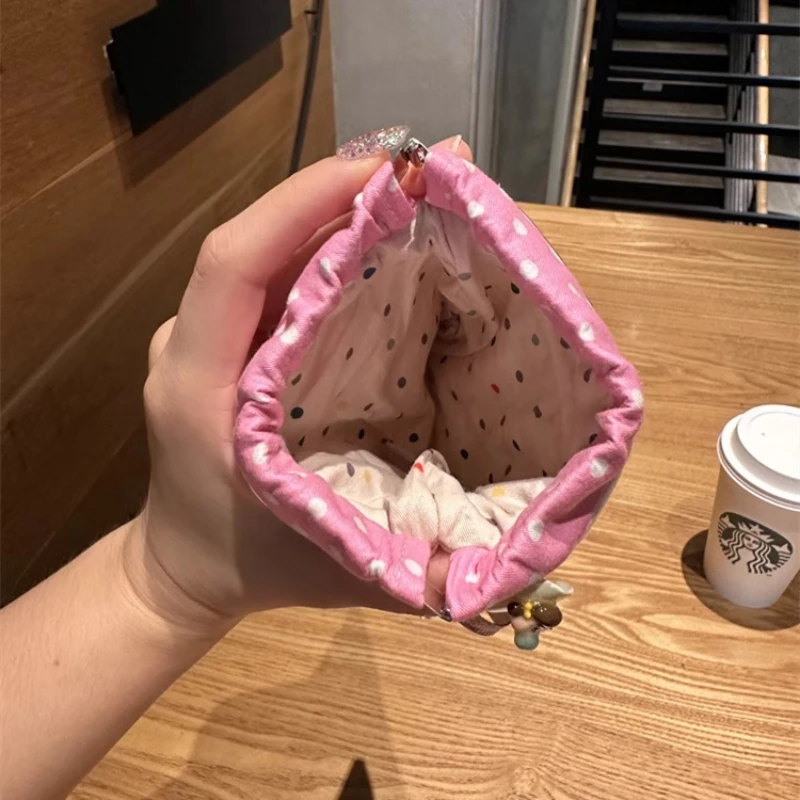 Kawaii مرحبا كيتي لطيف الكرتون القط بلدي ميلودي PVC حقيبة ماكياج محمولة مفتوحة تغيير سماعة حقيبة التخزين سيدة هدية عيد ميلاد