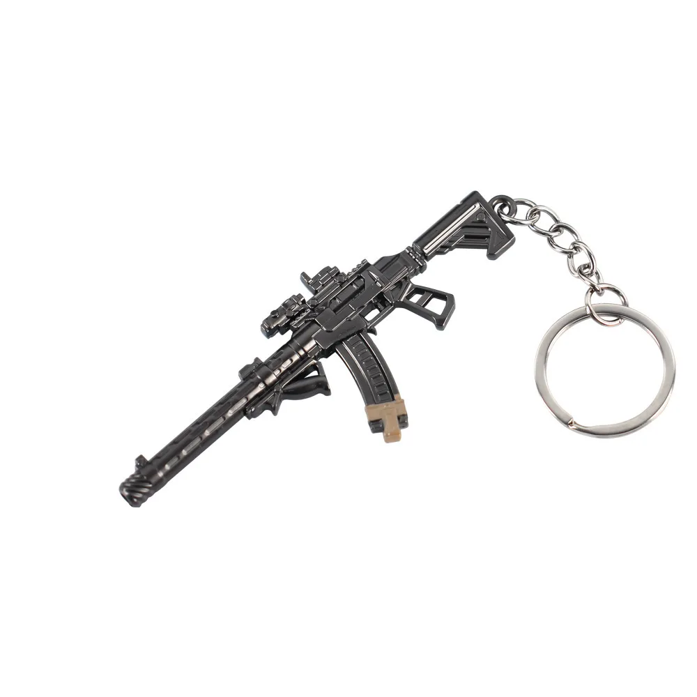9cm Delta Force You Game Small Gun Model AS VAL-Giant Wave Decorative Keychain Pendant All-Metal Durable Keyring Accessories