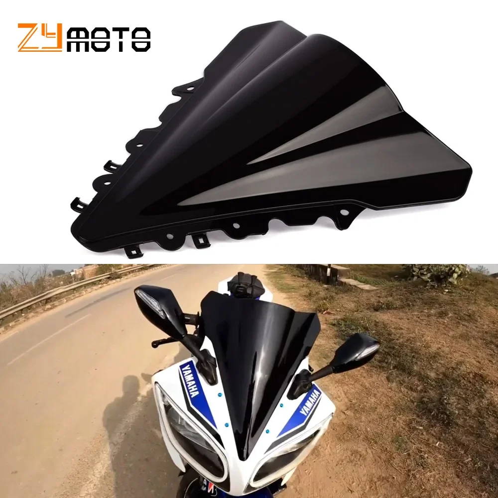 

Motorcycle Double Bubble Windscreen Windshield Wind Deflector For YAMAHA YZF R15 R 15 2014 2015 2016 YZFR15 YZF-R15 2016