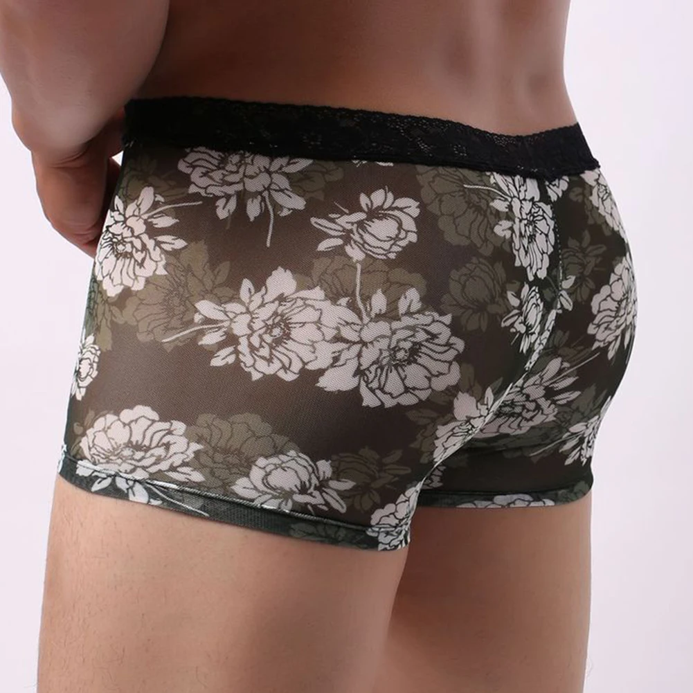 ملابس داخلية شبكية خفيفة الوزن وجيدة التهوية للرجال مع حقيبة وتفاصيل من الدانتيل، ملابس داخلية على طراز يقدم الراحة والدعم #3