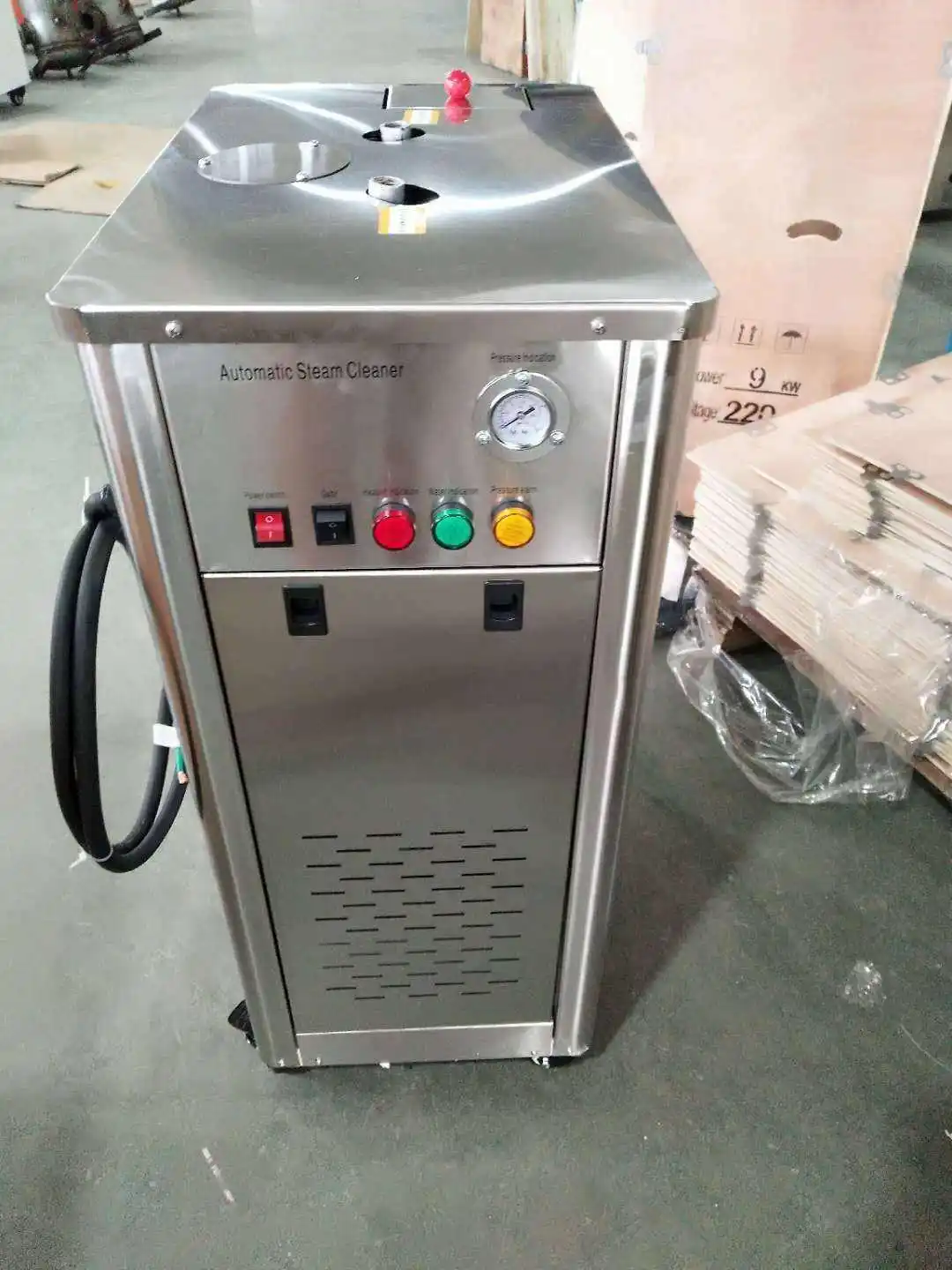 Efficient 9000W Electric Steam Car Washer Steel and Stainless Material for Car Washing