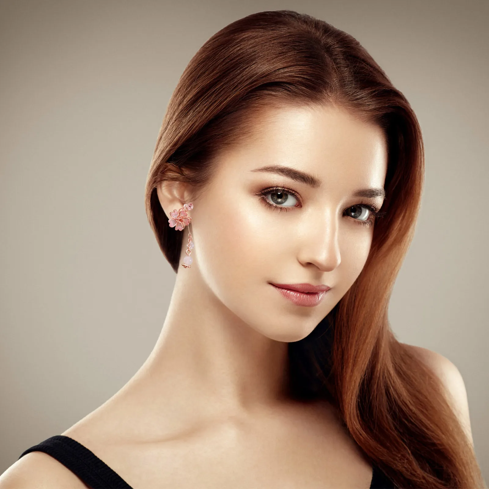 

1 Pair Resin Clips Cherry Blossom Earrings For Women Fashion Lady Pendant Stylish Ear Jewelries Decorative Earrings Ear