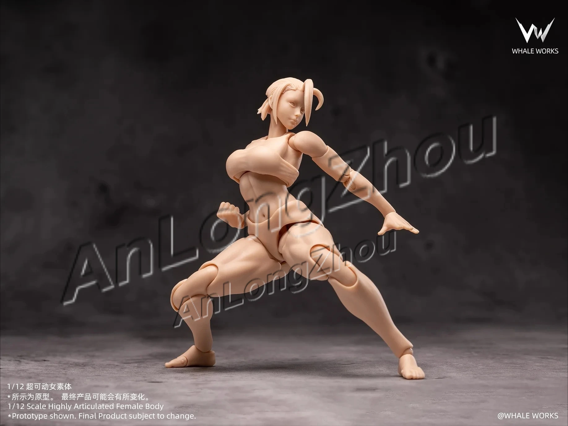 

[NEW in Stock] Whale Works Aria Rin 1/12 Eye-moving Super Muscle Female Body Doll Figure Model Toy Collection Gifts