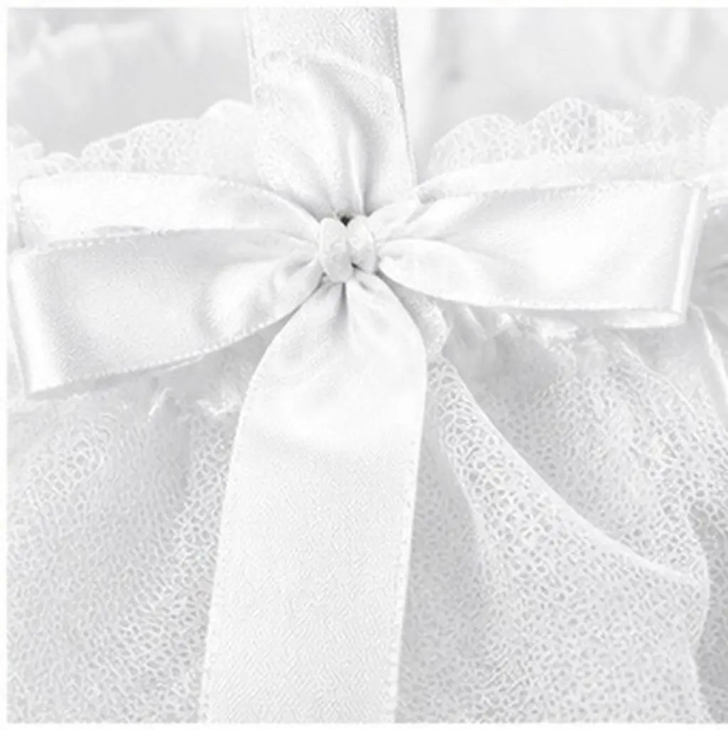 Wedding Flower Basket Elegant Fabric Handheld Basket Lightweight Portable for Petals Gifts Party Wedding Supplies