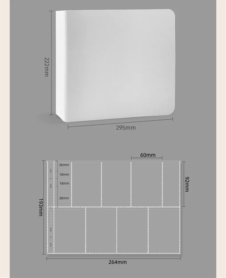 MINKYS 7/8 Räume D-Form 3 Zoll Kpop Fotokartenbinder Große Kapazität Idol Fotokartenalbum Fotokarten Binder Sammelbuch – Detail 1