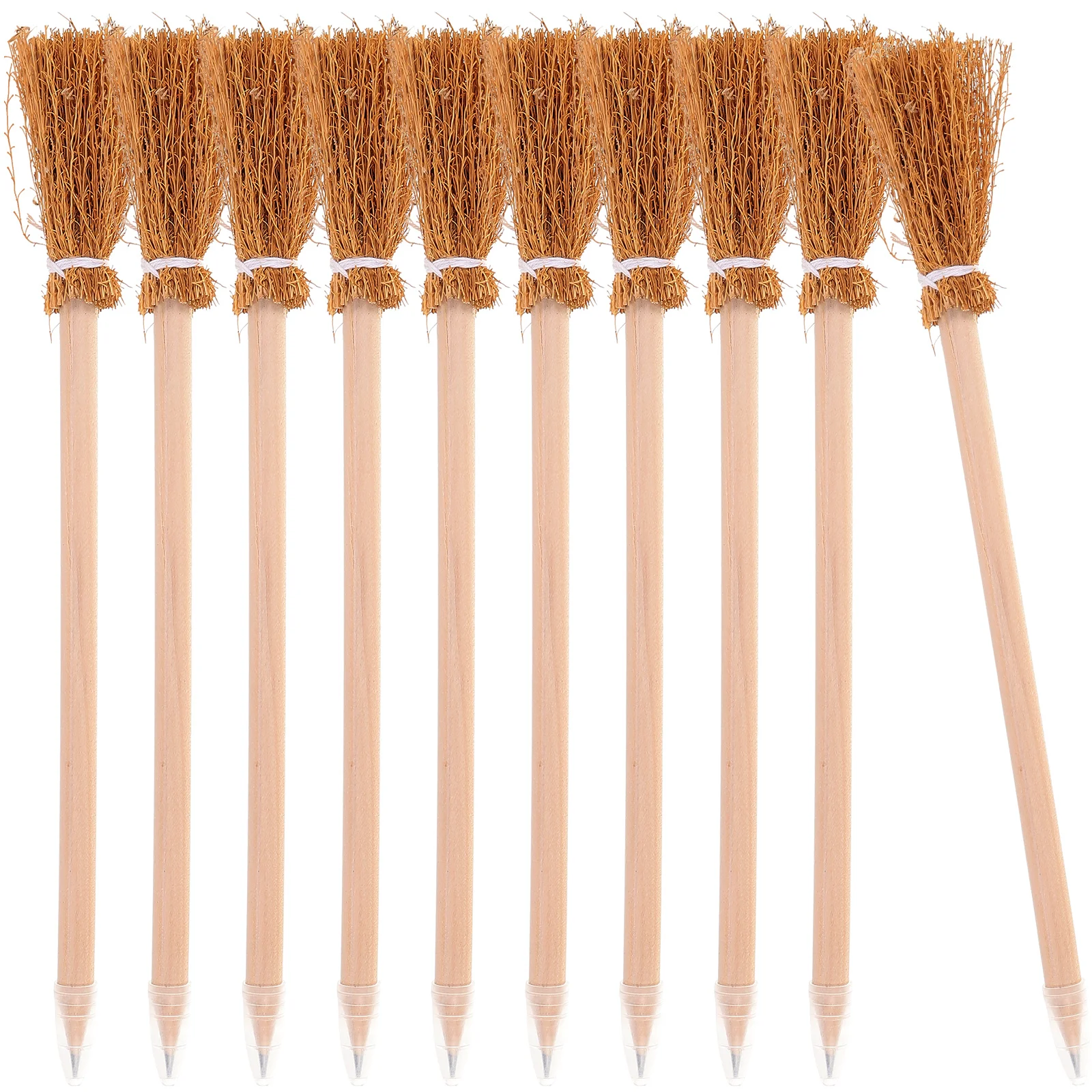 

10pcs Witch Broom Shape Witch Broom Drawing Pencils Halloween Pencils Portable Painting Pencils