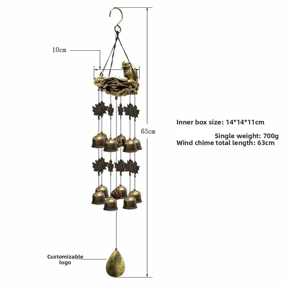 Outdoor Wind Chime Resin Bird Chime As Shown Wind Chime Versatile Decor Resin Soothing Sound European Style Hanging Decor