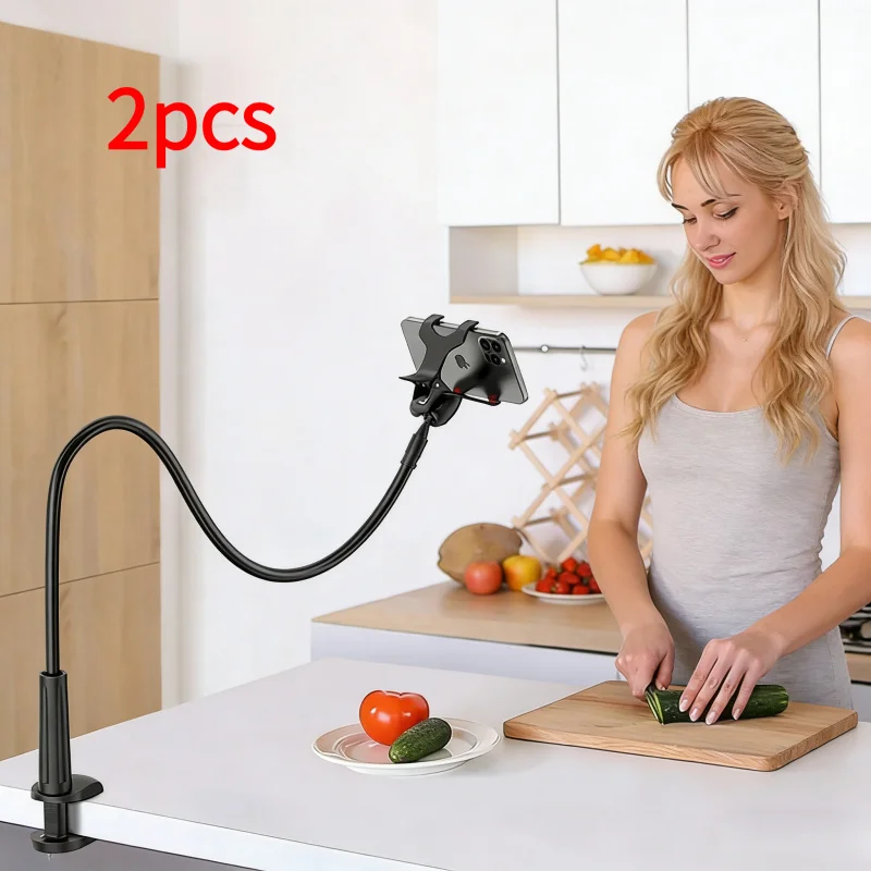 

Комплект из 2 шт. гибких держателей для телефона с длинной штангой и ручкой, для прикроватного использования, настольный, для ленивых, для прямых трансляций