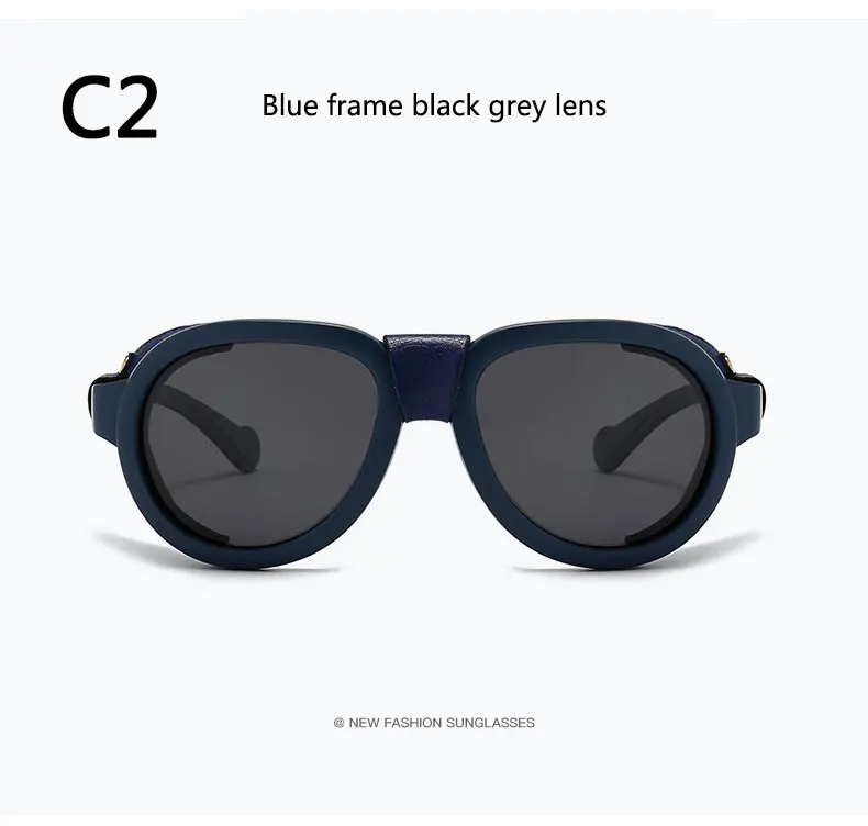 BOYSEEN Steam Punk Oval Winddicht Goggle Polarisierte Sonnenbrille Männer Frauen Fashion Shades Vintage Brille Brillen UV400 – Detail 9