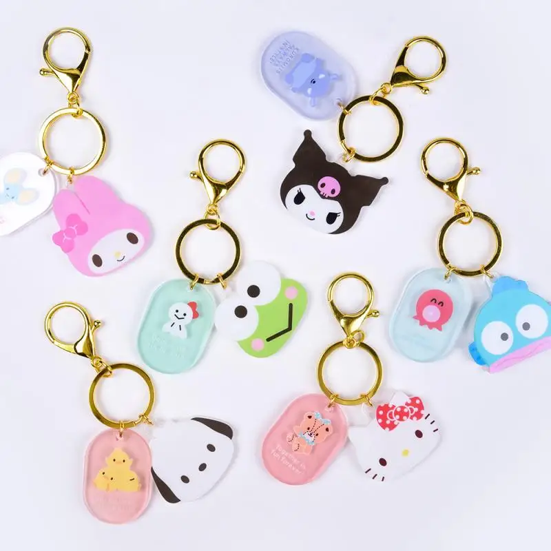 

Kawaii Cartoon Sanrio Characters Acrylic Keychain Creative Anime Keychain Pendant Cute Bag Decoration Accessories Gifts